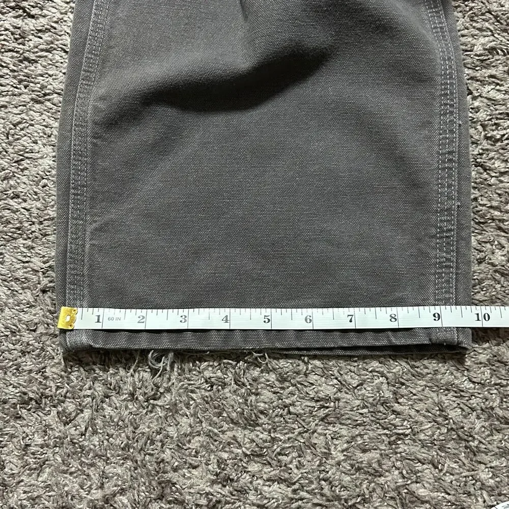 Vintage Carhartt Double Knee Work Pants Duck Canvas Made in USA Faded Gray 38x36